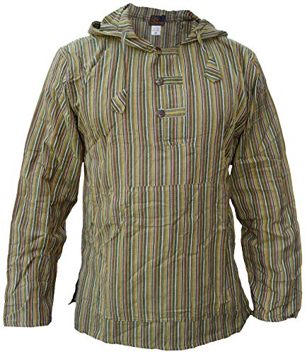 Gheri Sudadera con capucha para hombre, de algodón, diseño de rayas Cover