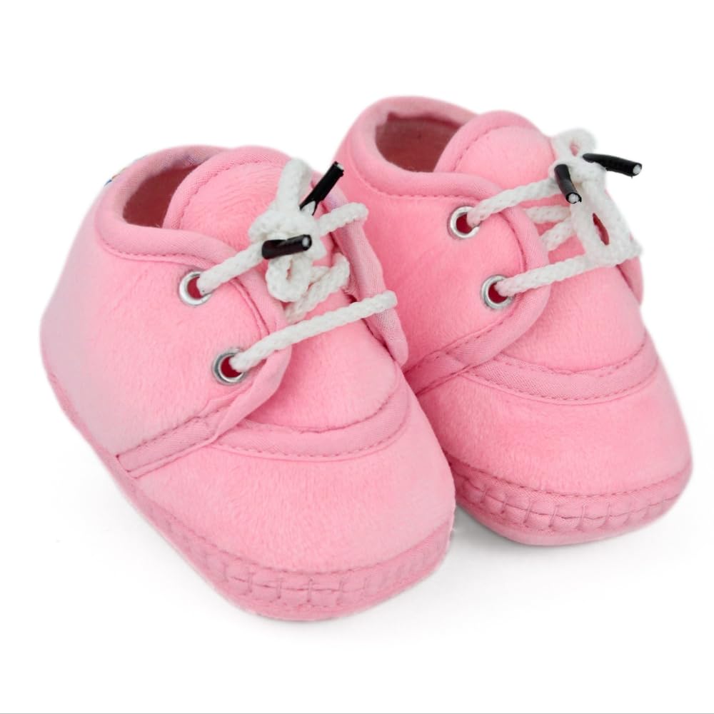 0 to 6 Month Baby Boys & Baby Girls Newborn Cotton Pink Lace Baby Booties-BTB5438-image-37