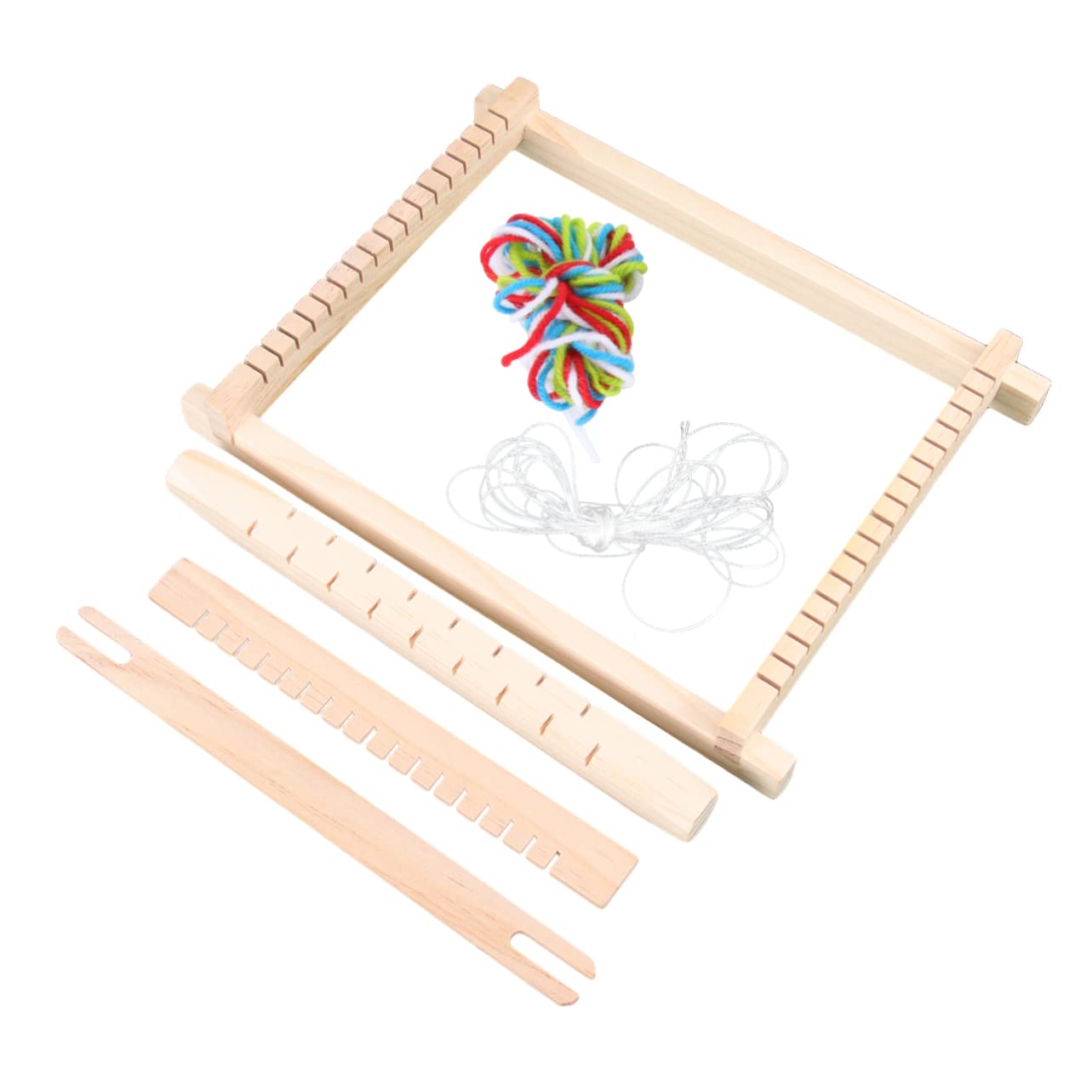 IWOWHERO Safe Wooden Loom Toys for Boys and Girls Creative Craft Kit Weaving Machine for Boys and Girls