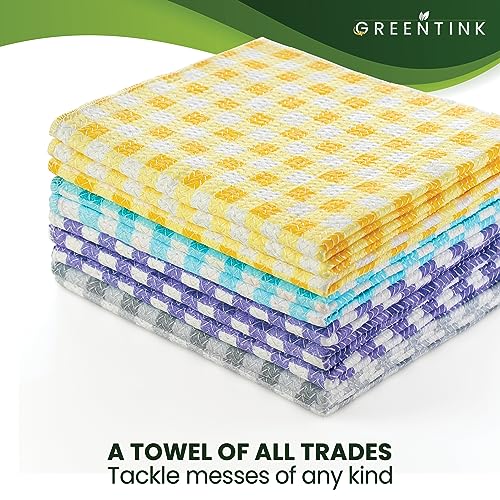 Greentink Eco-Friendly Reusable Dish Cloth Set – 24-Pk Multipurpose Kitchen Cleaning Cloth Made From Recycled Materials – Absorbent, Dish Towels & Non-Scratch Cleaning Rags thumb #2