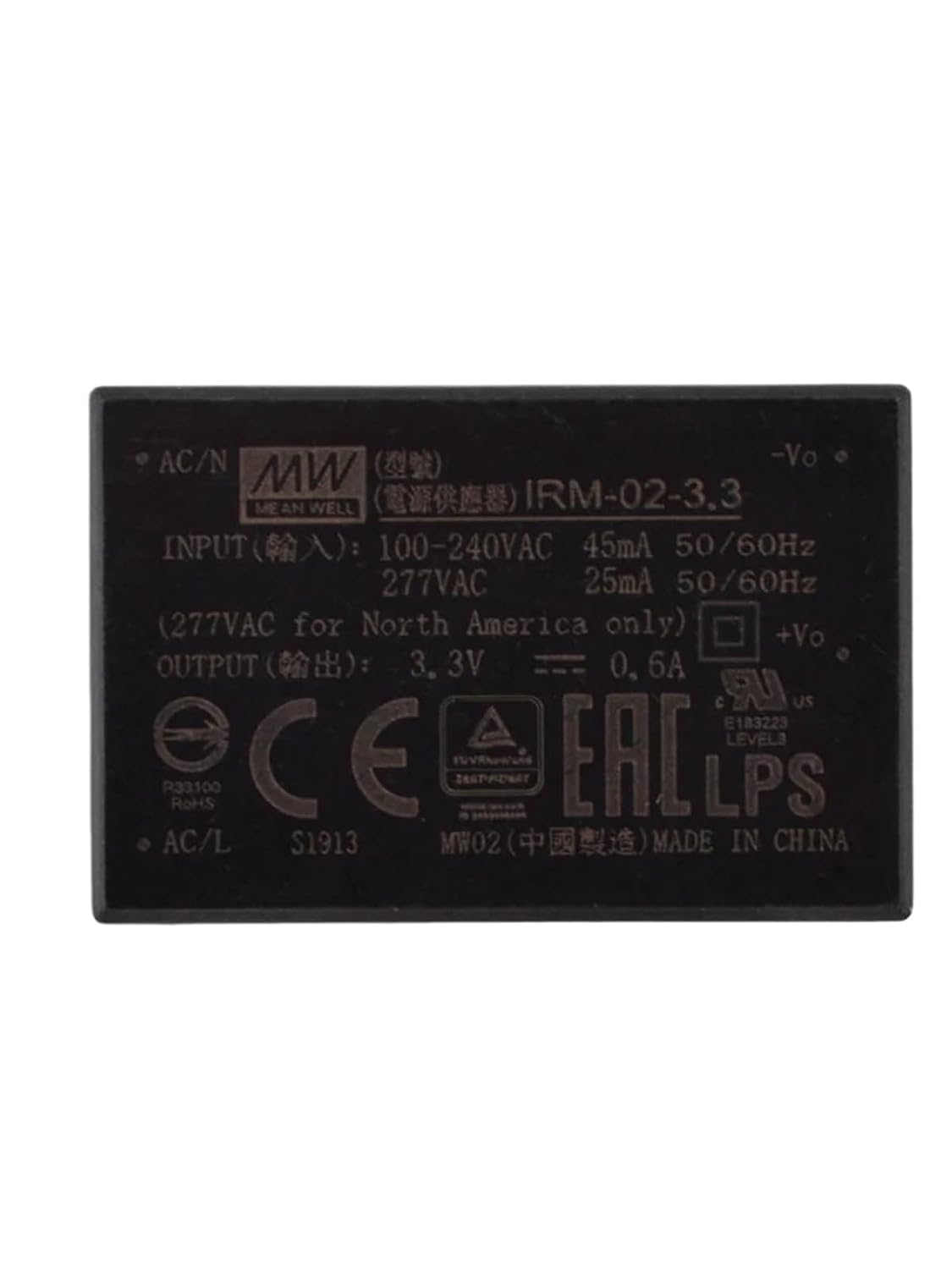 IRM-02-5 2W Single Output Encapsulated Type IRM-02 5V 400mA