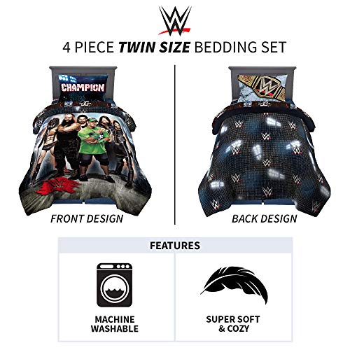 Franco Wwe Armageddon Kids Bedding Comforter And Sheet Set, 4 Piece Twin Size #TOP2