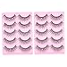 Gatuida 10 paia Ciglia Finte Dense con Cristalli Luminosi Ciglia Artificiali Fibre Incrociate per Trucco Naturale e Feste per Donna immagine