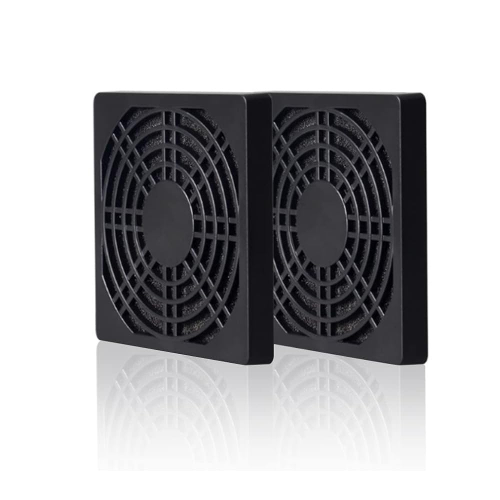 Computer Fan Dust Filter, 80mm ABS Guard with Washable Sponge, 2 Pack PC Case Cooling Fan Grill Cover, IP40 Dustproof Ventilation Filter-image-22