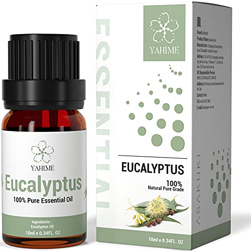 ASAKUKI Infinite Eucalyptus Essential Oil for a Fresh Mind, 100% Pure Natural Therapeutic Grade Oils for Diffuser for Home-10ml Sub-Brand YAHIME