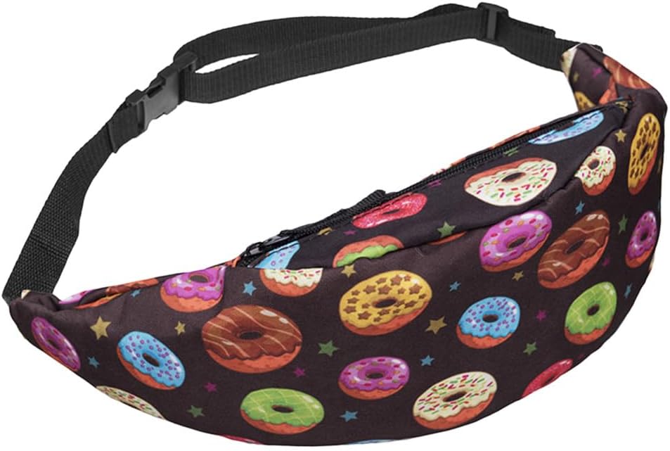 Holibanna Donut Waist Bag Large Capacity Crossbody Chest Bag for Women Practical Travel Fanny Pack with Creative Doughnut Pattern