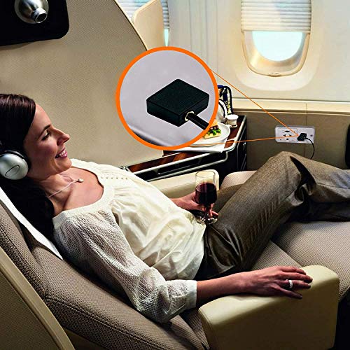 Vergulde Vliegtuig Flight Hoofdtelefoon Adapters Hiermee kunt u uw Oortelefoon gebruiken met alle In-Flight Media… - Afbeelding 6