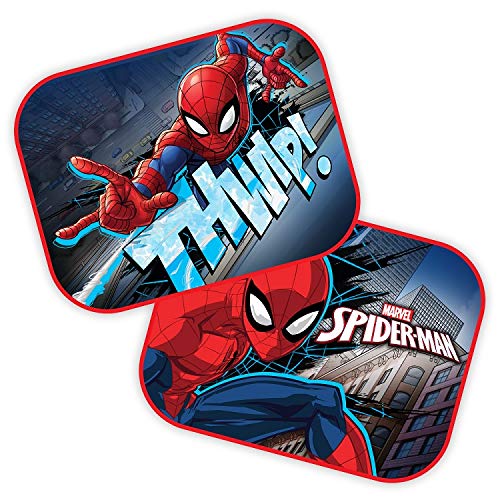Spiderman Pare-soleil pour fenêtres de voiture pour enfants, protection solaire, protection UV et ventouse légère pour pare-soleil