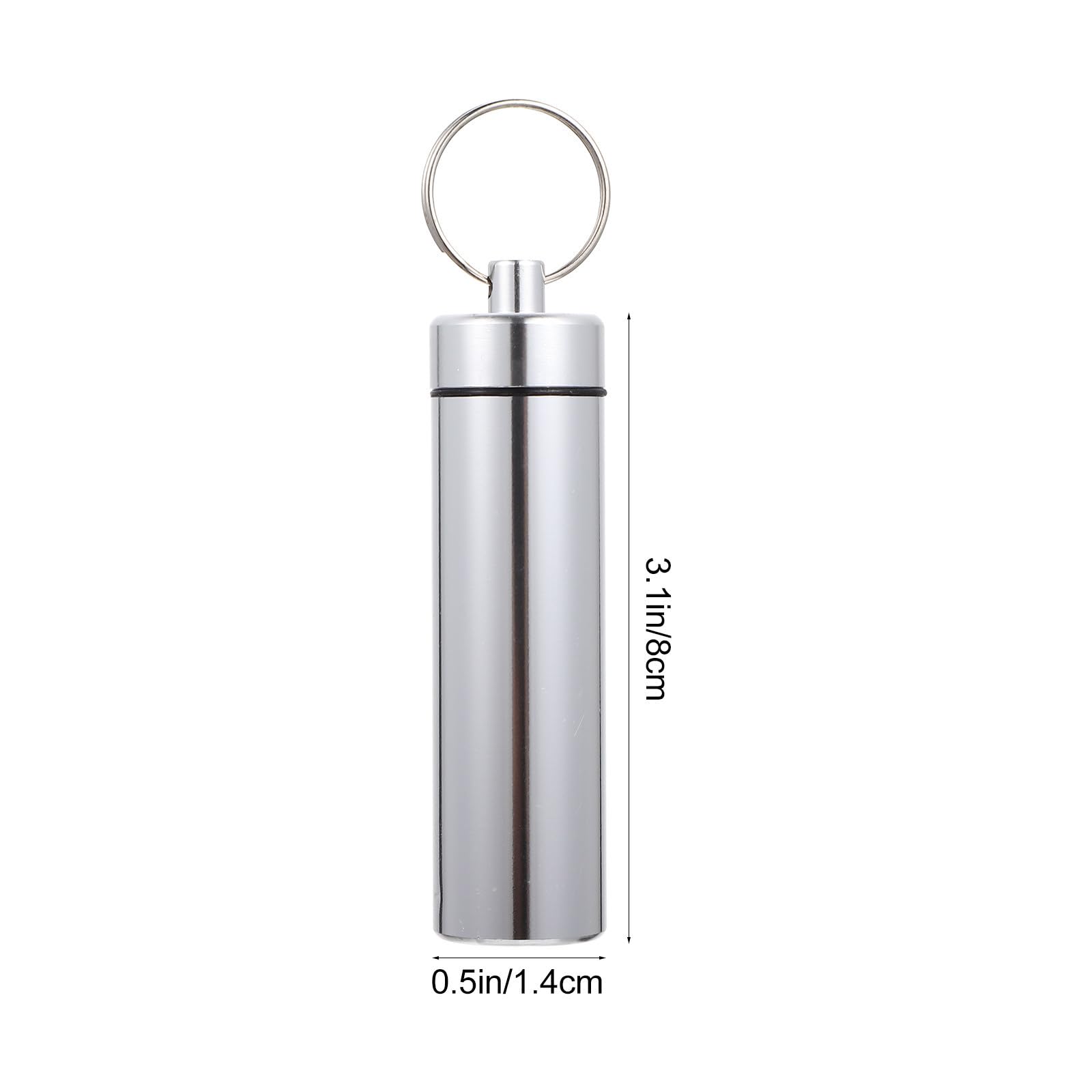 Contenedor de Almacenamiento Pack de 3 Unidades de Aleación de, Color Plata para Hisopos y Palillos de Dientes Adecuado para y Llavero