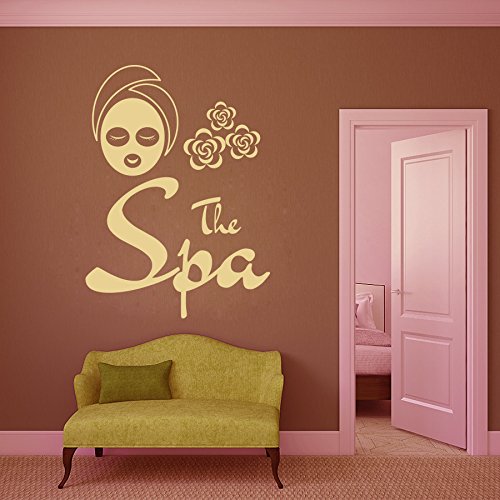 N.sunforest Wall Decal The Spa Sign Facials Mask Mudpack Rejuvenation Beauty Salon Body Massage Vinyl Sticker Home Decor #TOP2