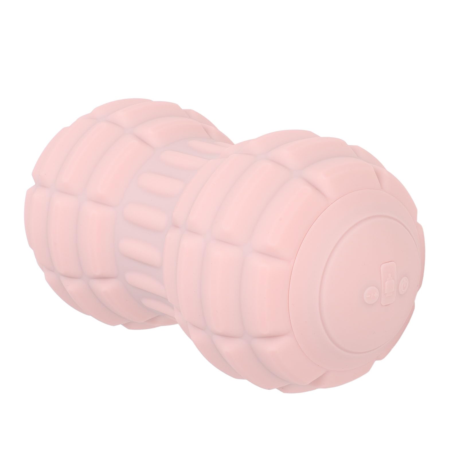 Jiawu Rodillo de Masaje Vibratorio, Bola de Masaje Ergonómica de maní Nódulo de 4 Velocidades, Bola de de Doble Lacrosse con Temporizador y Tipo C Recargable para Liberación Miofascial, Recuperación