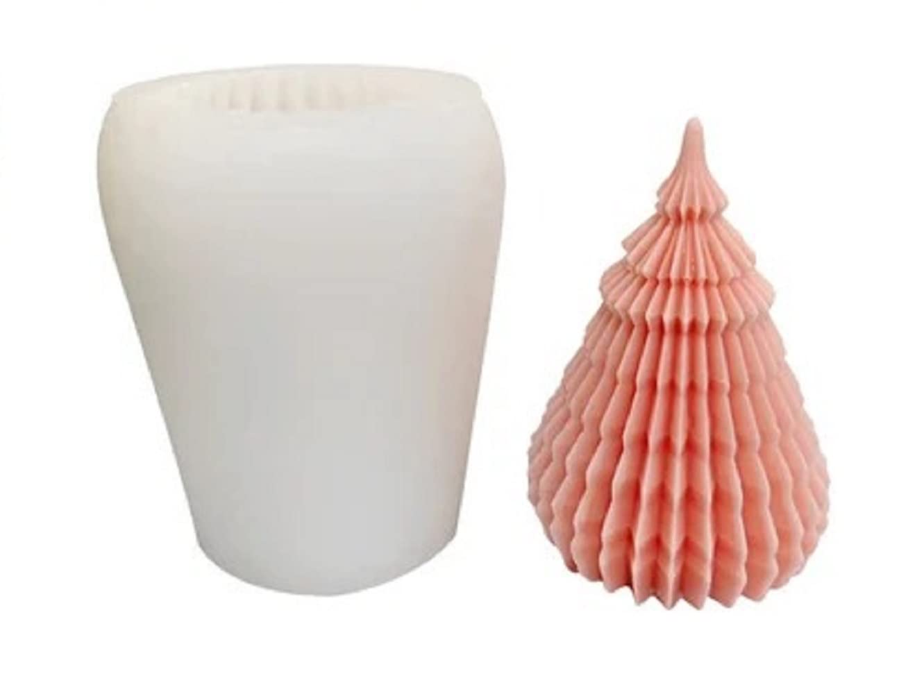 RKPM HOMES Christmas Tree Candle Mold I 3D Fondant Silicone Origami Pattern Tree Scented Wax Mould I Succulent Molds | Handmade Candles Making | for Mousse Dessert Soap Cake DIY Decorating-image-46