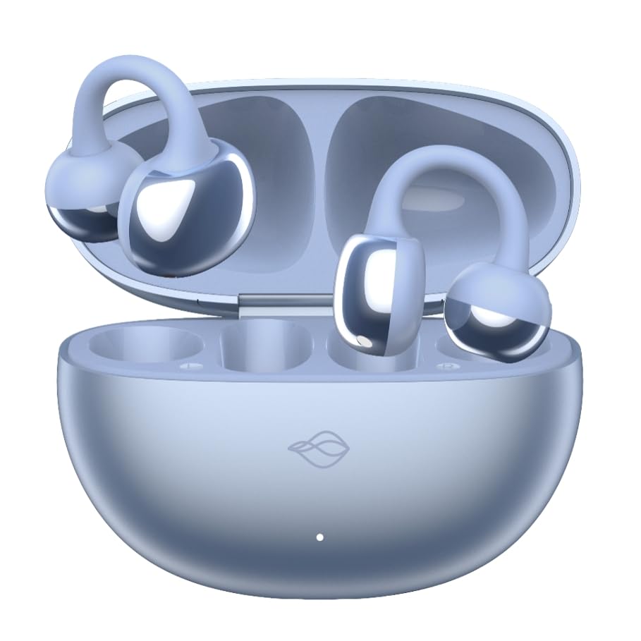 Image of SORA Open Ear Clip Earbuds 4.6g ENC Bluetooth 5.4 Work & Sports | Ultra lightweight clip on headphones, stable connection for clear calls & music, running & study, travel, all-day comfort