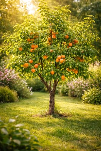 Aprikosenbaum Prunus armeniaca ‘Bulida’ – Winterharte Marille/Aprikose, robuster Obstbaum 100–140 cm, reichtragend, süß aromatische Früchte für Garten & Kübel