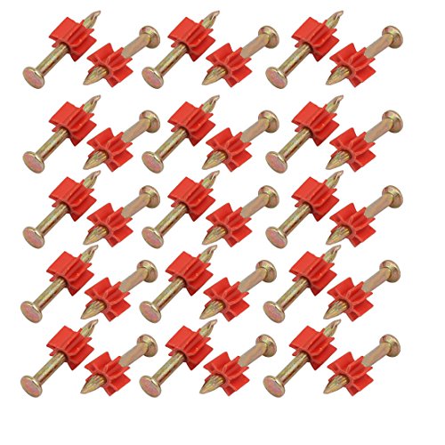 Aexit 25mm Long fastener 3mm Shaft Carbon Steel Hammer Driver Fastener Cement Nail 30pcs Model:96as316qo31