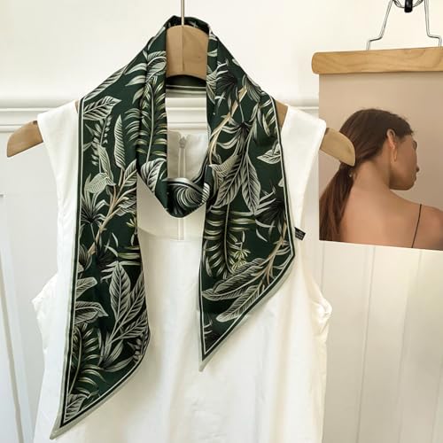 Image of Head Hair Scarf for Women,Silky Long Headscarf Purse Bag Scarfs for Handbag Fashion Satin Neck Scarves Accessories