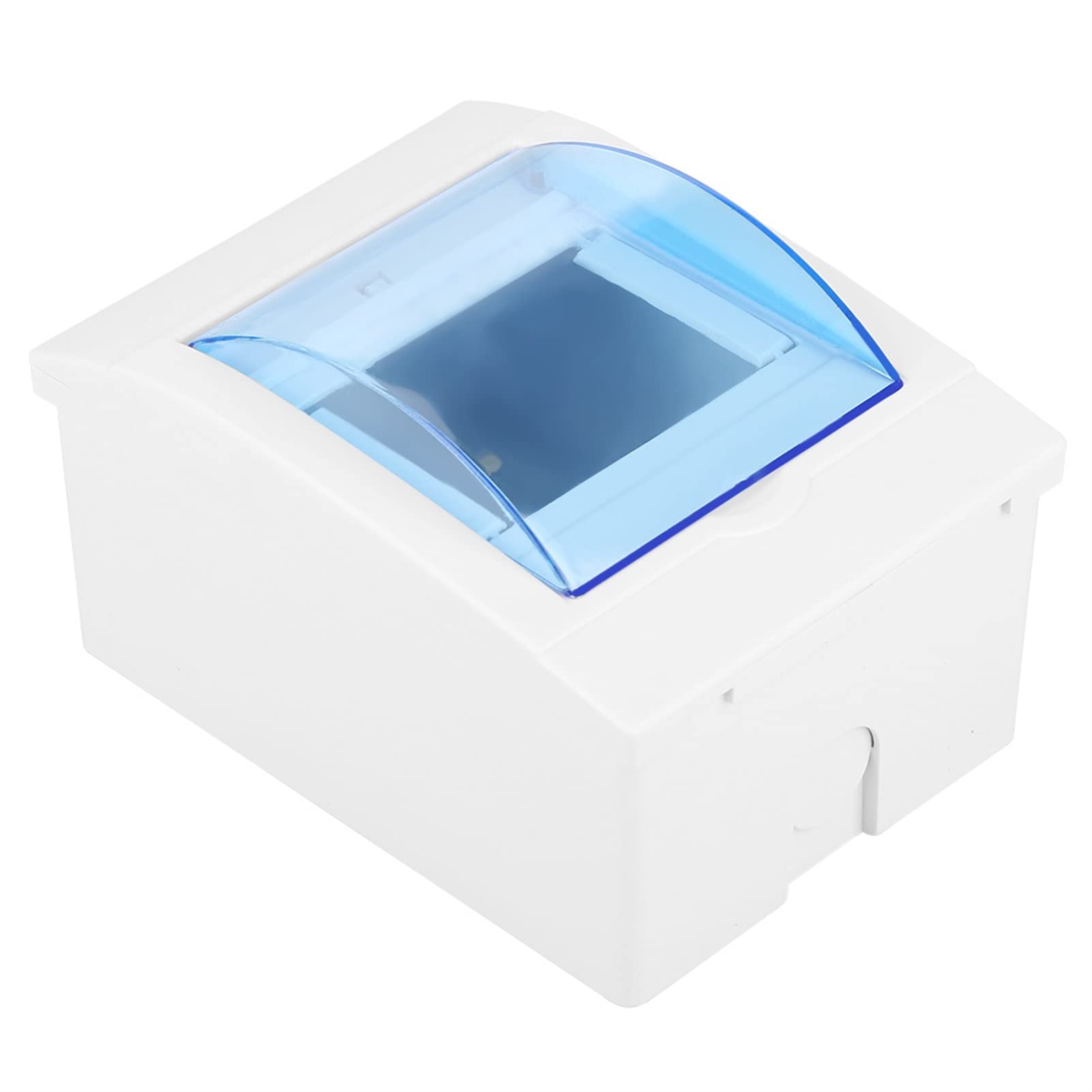 Hyuduo 3-4-drożna Skrzynka Rozdzielcza Wyłącznika Automatycznego ABS Biała Niebieska 13x9,6x6,5 cm Montaż Wewnętrzny Przezroczysta Pokrywa Stanu