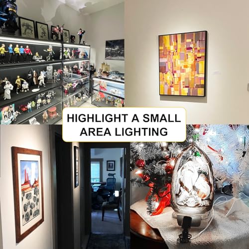 Image of LED Mini Spot Light, 6PCS 1.5W 5V Dimmable Spotlight Accent Lights for Artwork Display, Jewelry Showcase, Museum Cabinet, Retail Store Lighting (6400K, Daylight)