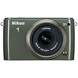 Nikon 1 S1 10.1 MP HD Digital Camera with 11-27.5mm VR 1 NIKKOR Lens (Khaki)