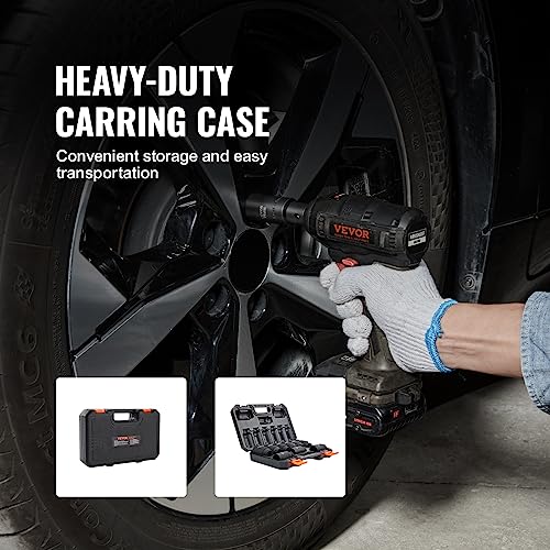 Image of VEVOR 1 /2 inch Drive Impact Socket Set, 9 Piece Deep Socket Set Metric 29-38mm, 6 Point Cr-Mo Spindle Axle Nut Impact Socket Set for Auto Repair,Easy-to- Read Size Markings, Includes Storage Case