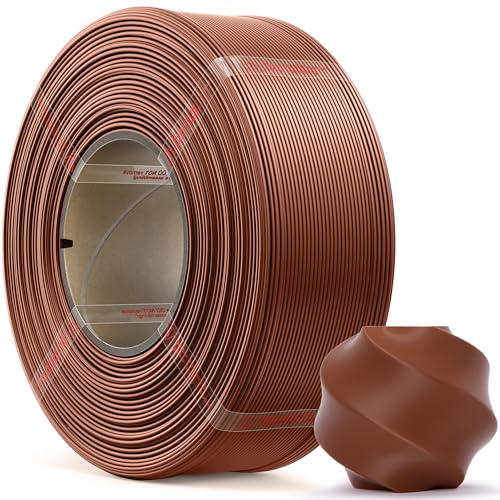 Image of PLA Basic, Pre-Dried Refill Filament 1kg (2.2lbs) for Reusable Spools, 1.75mm Spool-Less 3D Printing Filament, Compatible with Bambu Lab 3D Printers - Brown