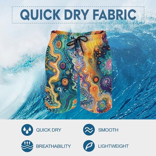 Tie Dye Style Color Beach Shorts for Men Summer Fashion Swim Trunks with Mesh Lining4