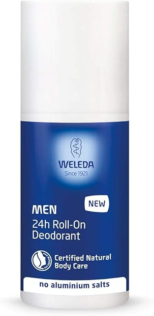 WELEDA Bio Men 24h roll-on deodorant, natural cosmetics deodorant with a tart scent and freshness, effective protection against body odour, reliable 24 hours without aluminum (1 x 50 ml)