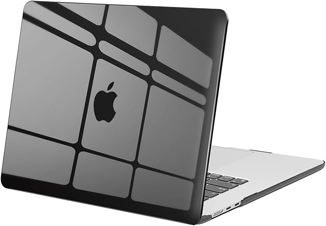 MOSISO Etui kompatybilne z MacBook Air 15" w wersji z 2023 roku, układ A2941 M2 z płynnym wyświetlaczem Retina i Touch ID, ochronna plastikowa twarda obudowa, przydymiona czerń