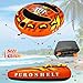PuroShelt Towable Tubes for Boating Water Tubes - 2-3 Person Flying Saucer, Heavy Duty Boat Tubes & Towables, EVA Foam Pads, Drainage, Quick Connector (F-1017)