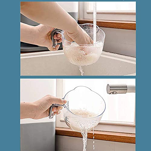 Sweetdecor Large Food Rice Dispenser Rice Storage Container Box Dry Food Dispenser with Lid Measuring Cylinder Cereal Dispenser