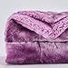 NEWCOSPLAY Super Soft Faux Fur Throw Blanket for Couch Light Purple Sherpa Fuzzy Plush Warm Blanket for Sofa Bed (Light Purple, Throw(40