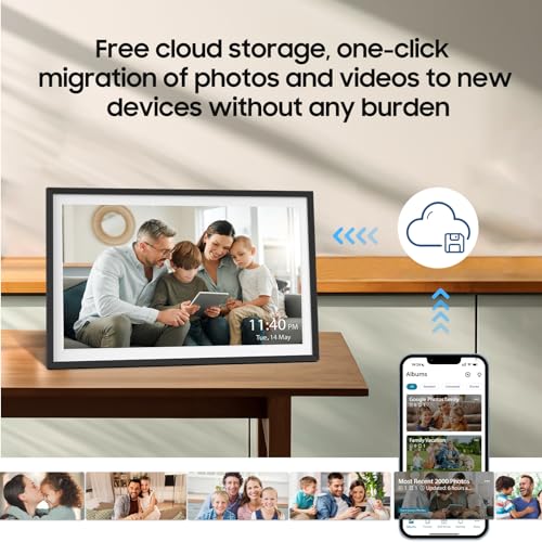 ApoloSign Nixplay Digital Photo Frame, 15.6" Large WiFi Digital Photo Frame, Easy to Share Photos and Videos via Nixplay App, FHD IPS Touchscreen