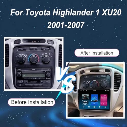 Radio Coche Bluetooth Mirror Link para Toyota Highlander 2001-2007 Táctil 2