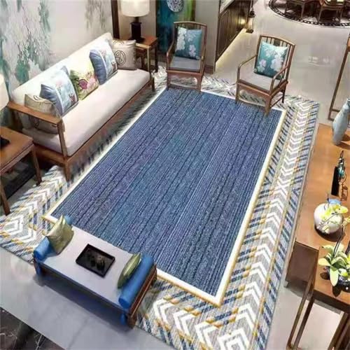 Tapis anti-acariens de chambre à coucher bleu moderne