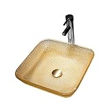 [Caractéristiques] - Haute densité, résistant à la chaleur et au froid, de bonne qualité. Fabriqué en verre trempé, il est extrêmement résistant aux rayures, aux taches et aux chocs thermiques. Il ne se décolore pas avec le temps. Ce lavabo peut être utilisé comme décoration pour donner un nouveau look à votre maison. C'est une fabuleuse idée cadeau.