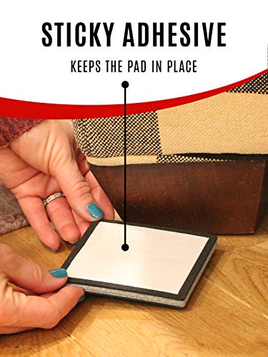 SlipToGrip Furniture Gripper, Stops Sliding Multi Size (4 Pads) - Make 4", 1", 2", etc.- Pre-Scored Multiple Sizes - 3/8" Felt Core - Anti Slip- No Nails,No Glue. Surface Grip Pads