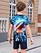 Kimoda Boys Girls T-Shirt 3D Graphic Shirts Kids Cool Football Lightning Fashion Short Sleeve Top Tees Size 7-8
