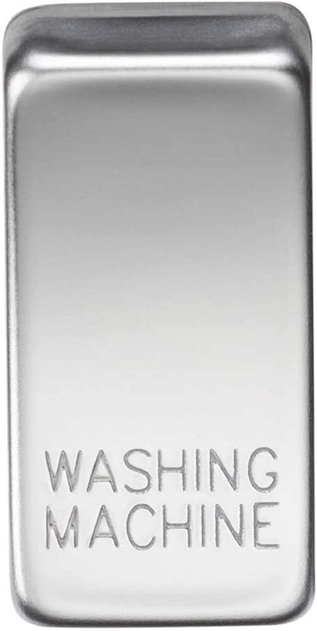 KnightsbridgeSwitch Cover"Marked Washing Machine" - Polished Chrome