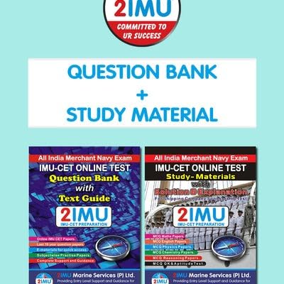 IMU CET BOOKS DUAL PACK (QUESTION BANK + STUDY MATERIAL) || 2IMU® Join Merchant Navy