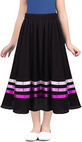 Miniatura 2 de Alvivi Disfraz de ballet plisado vintage para niñas y niñas, falda de personaje de baile de círculo completo