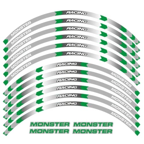 Autocollant jante moto réfléchissant pour Ducati Monster 821 796 696 stickers roues anti-rayures