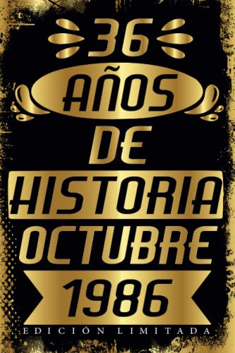 Cumpleaños Vintage Leyendas Nacen en Octubre 1986: Regalo de 36 cumpleaños para mujeres y hombres, regalo de 36 cumpleaños para él/ella, Cuaderno Diario | regalos de Octubre...