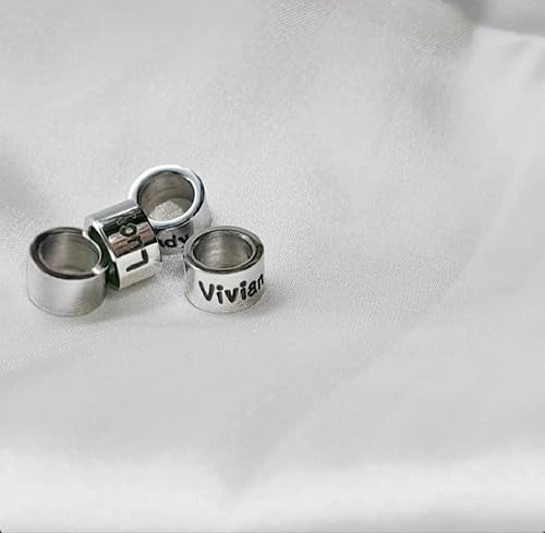 Miniatura 9 de TAONE Personalized Mens Leather Bracelet, Family Name Bracelet,Custom Engraved Name Bracelet, Sterling Silver Beads Bracelet, Fathers Day Gift Lover