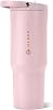 HydroJug Sport Botella de Agua de Acero Inoxidable Aislada de 32 oz, Arena Rosa | Aislamiento de triple pared, popote abatible circular, resistente a fugas, asa giratoria, base de goma extraíble, libre de BPA, apta para lavavajillas 1
