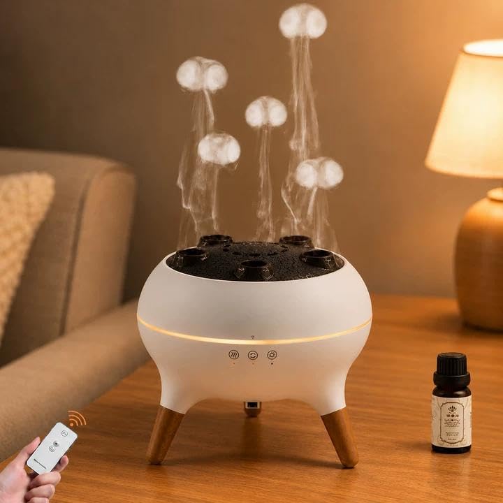 アロマディフューザー【middle colors 超音波式加湿器】 Amazon.co.jp: [ahomeone]クラゲの加湿器 アロマディフューザー 火山