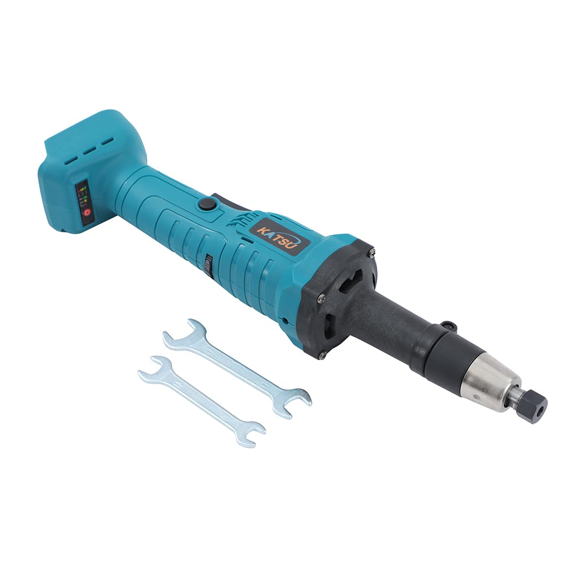 KATSU FIT-BAT 18V Brushless Smerigliatrice Assiale Smerigliatrice Dritta a Batteria con Mandrino a Pinza da 6 mm e 6 Velocità Variabili, senza Batteria 102309
