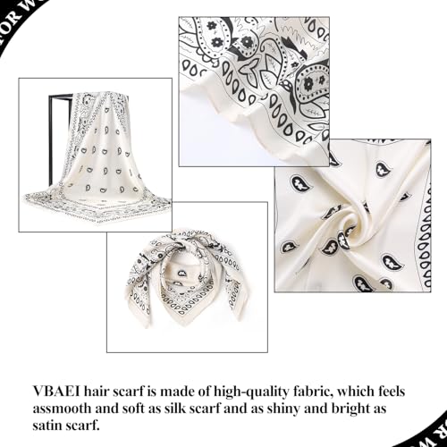 1 Pcs 27.5 Inches Satin Head Scarf Silk Like Stain Bandana Sleeping Hair Wrap Hair Scarf for Women3