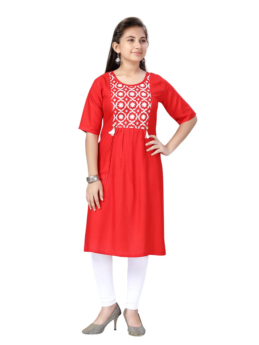 Aarika Set di leggings Kurti per ragazze in cotone stampato