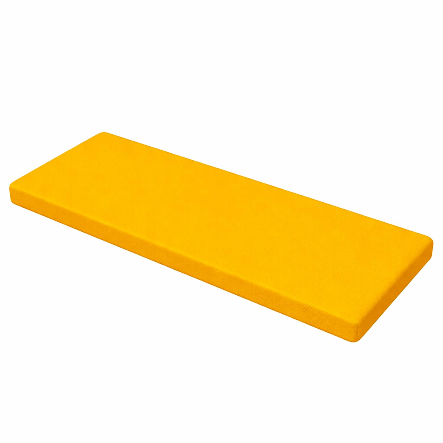 Brillars Outdoor Garden Bench Cushion 2 Seater for Patio Furniture, Water Resistant Heavy Duty Soft Replacement Cushions Seat Pad Sofa Pillow (Yellow, 114x38x5cm / 45x15x2) — image 1