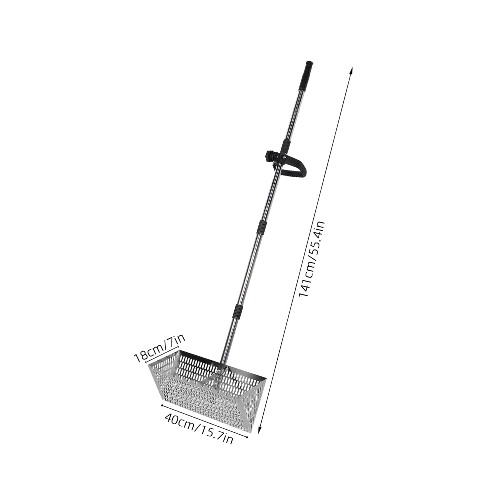 BESTonZON Tamiz De Pala Playa Pala Metálica De Acero Al Carbono Tamiz De Playa para Recolectar Conchas Manual para Filtrar Arena Verano